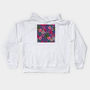 Bright colorful flowers Kids Hoodie